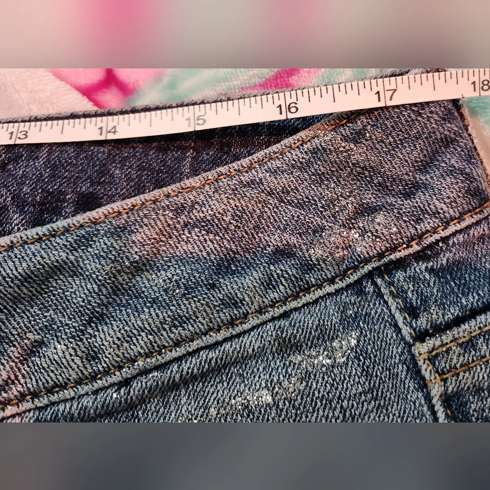 139. 3 for $35 - American Eagle denim glittery shorts - Picture 2 of 4